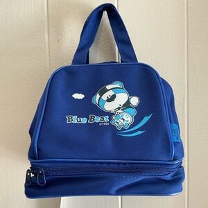 A Rare NWT 1994 Morning Glory Vintage Blue Bear Lunch Bag Handbag Bag